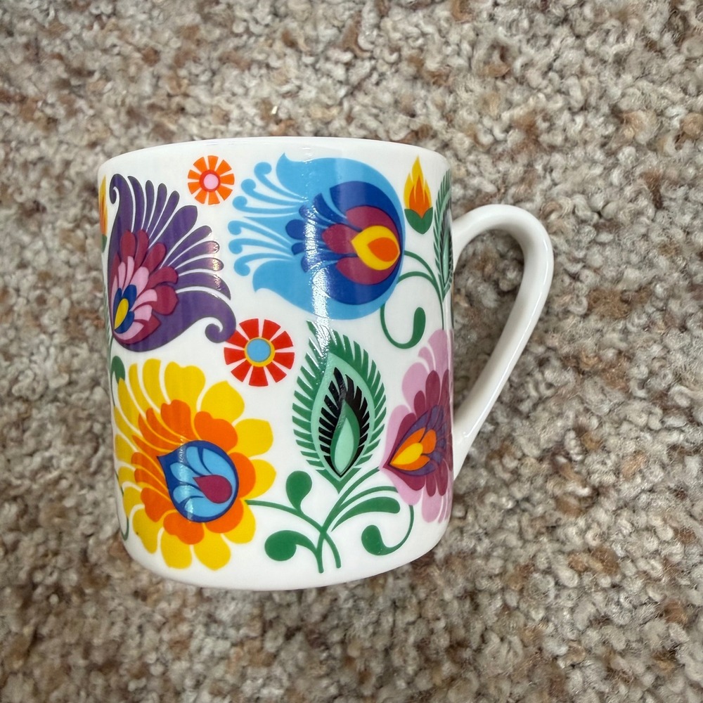 Folkstar Basia Espresso Cup Set 90ml Multicolor Polish Folk Art Lowicz 21663‎ - Picture 3 of 7